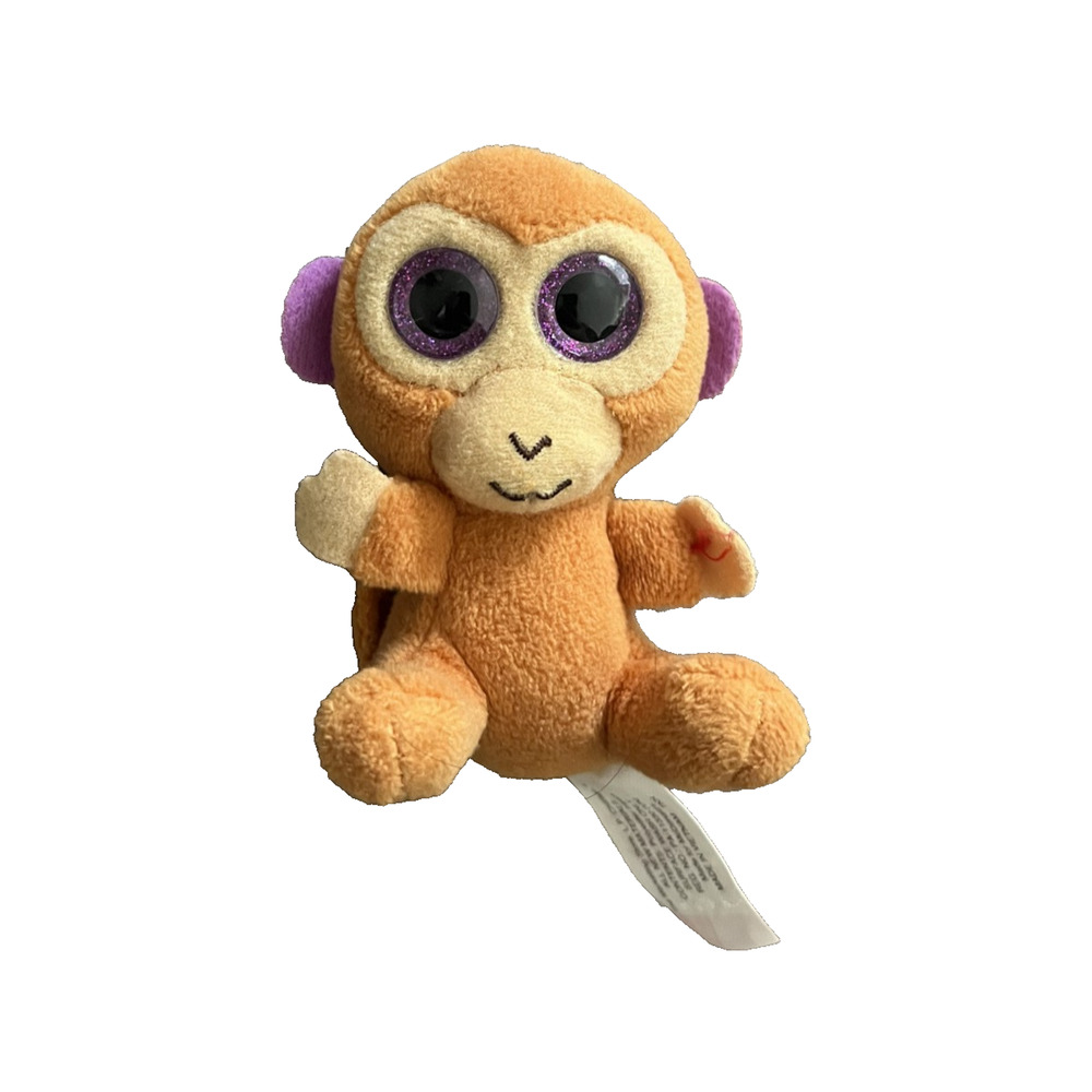 Small Children's Toy Beanie Boos Monkey 4 Inch Length Bongo Stuffed Plushie